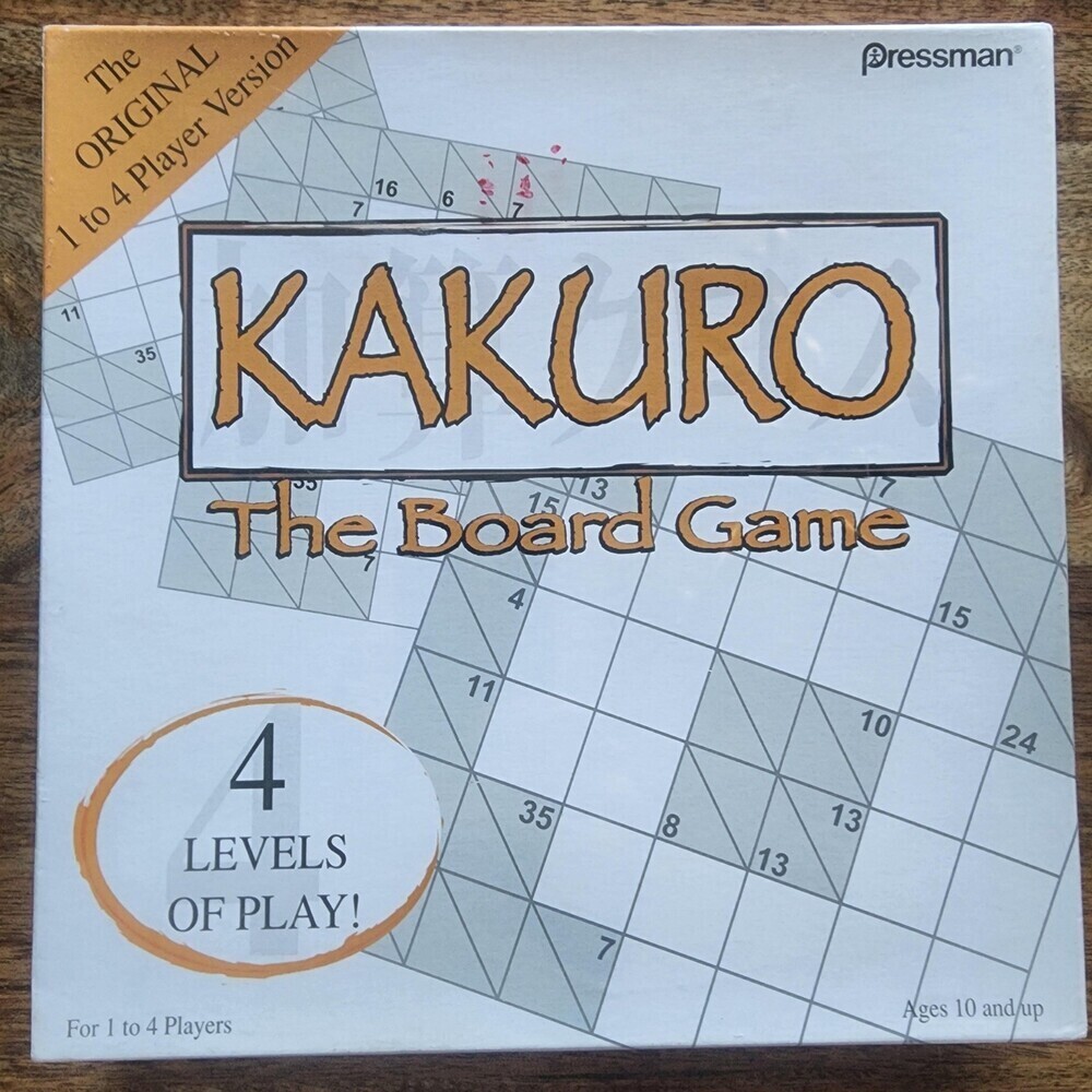 Pressman Kakuro The Board Game 2006 Strategy 1-4 Players Ages 10+ New Sealed